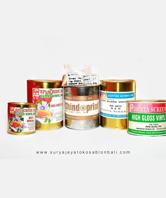 Tinta Sablon PVC, Kertas, Sticker