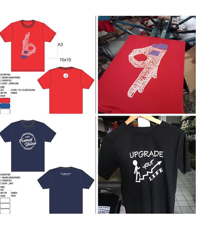 Jasa Sablon Kaos dg Harga Menyesuaikan Budget