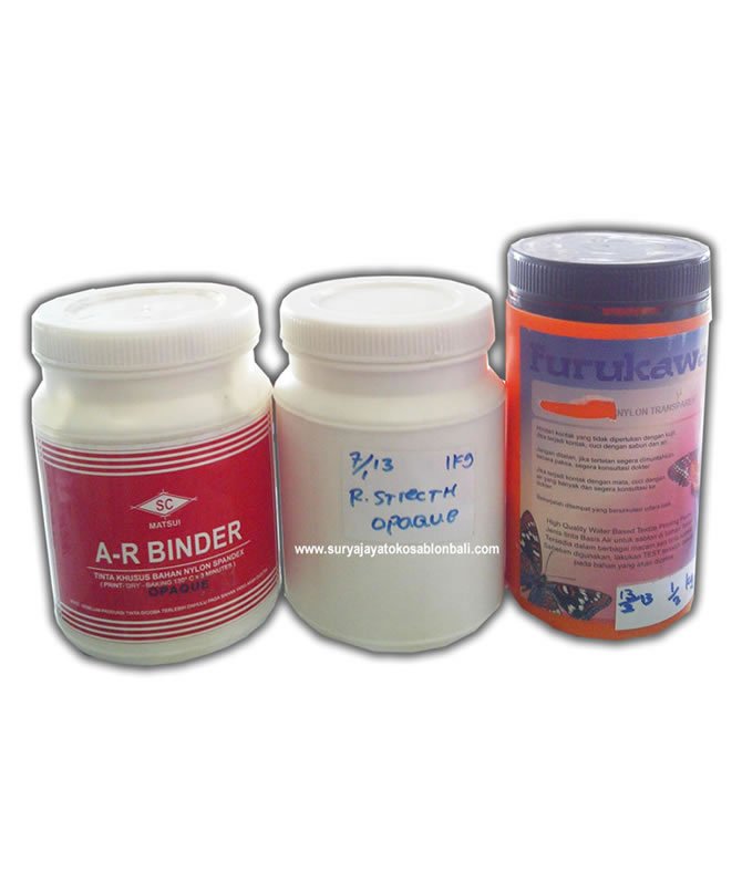 Tinta Sablon water base untuk di kain Likra, Nylon & Spandek