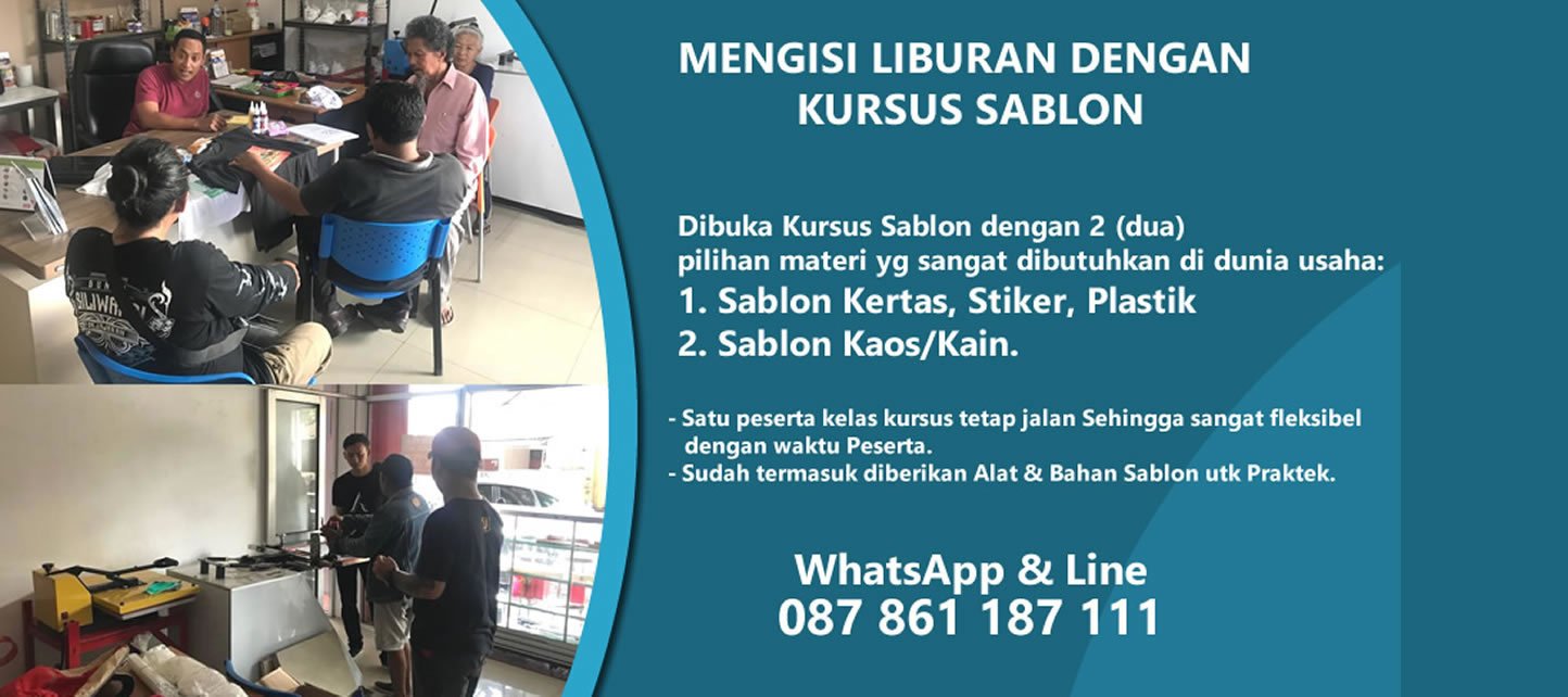 Mengisi waktu luang Anda dengan Kursus Sablon