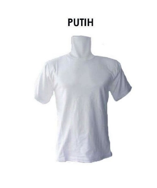 Kaos/T-shirt Polos Putih Katun/Cotton Combed 30s